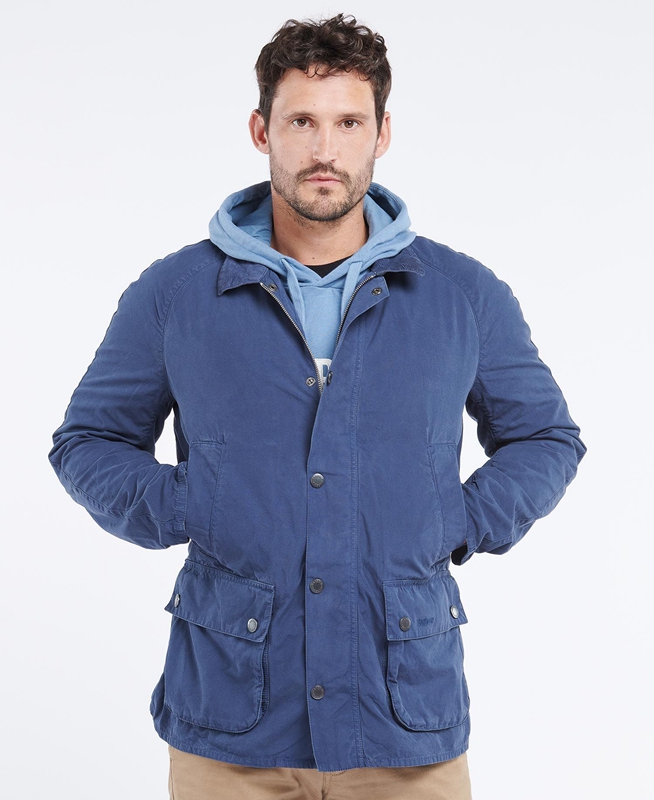 Men's Barbour Ashby Casual Jackets Blue | ULNC-24516