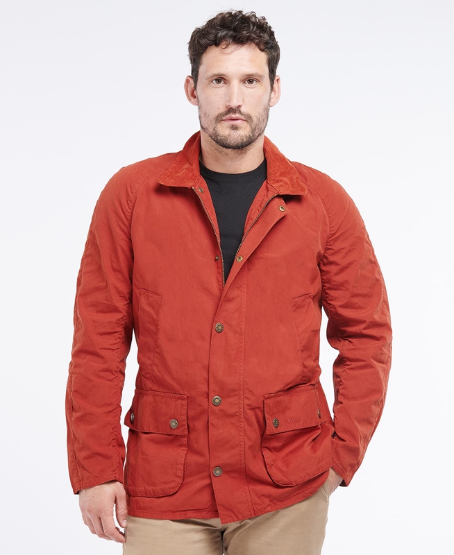 Men's Barbour Ashby Casual Jackets Orange | LFAD-03576