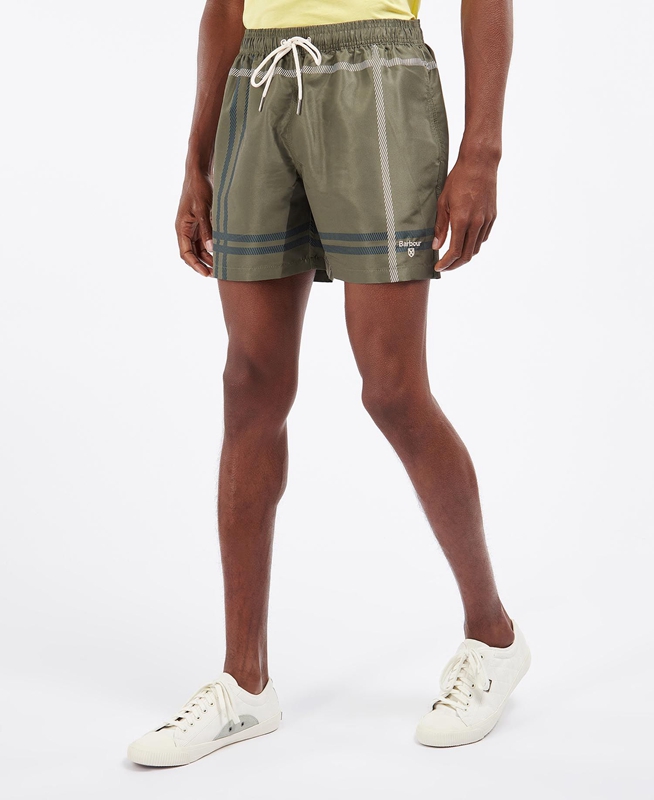 Men's Barbour Blaine Swim Pants Green | MSHK-82430