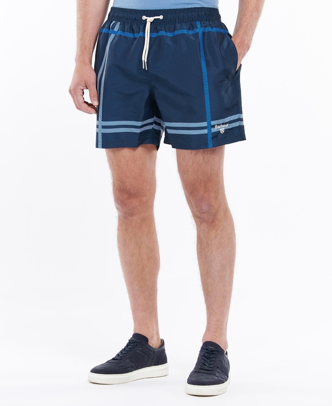 Men's Barbour Blaine Swim Pants Navy | IYHL-28975