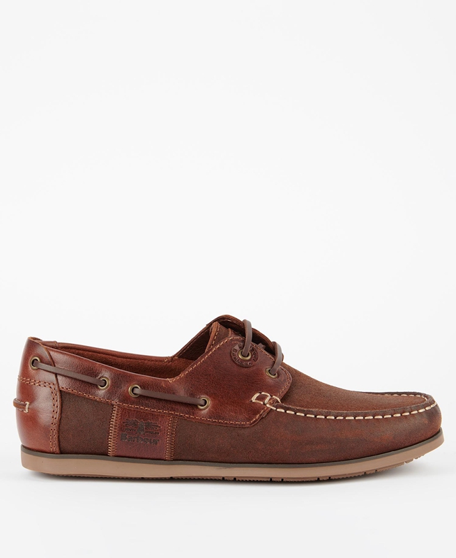 Men's Barbour Capstan Loafers Brown | MTZS-72358