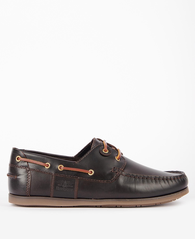 Men's Barbour Capstan Loafers Coffee | KHIZ-58379