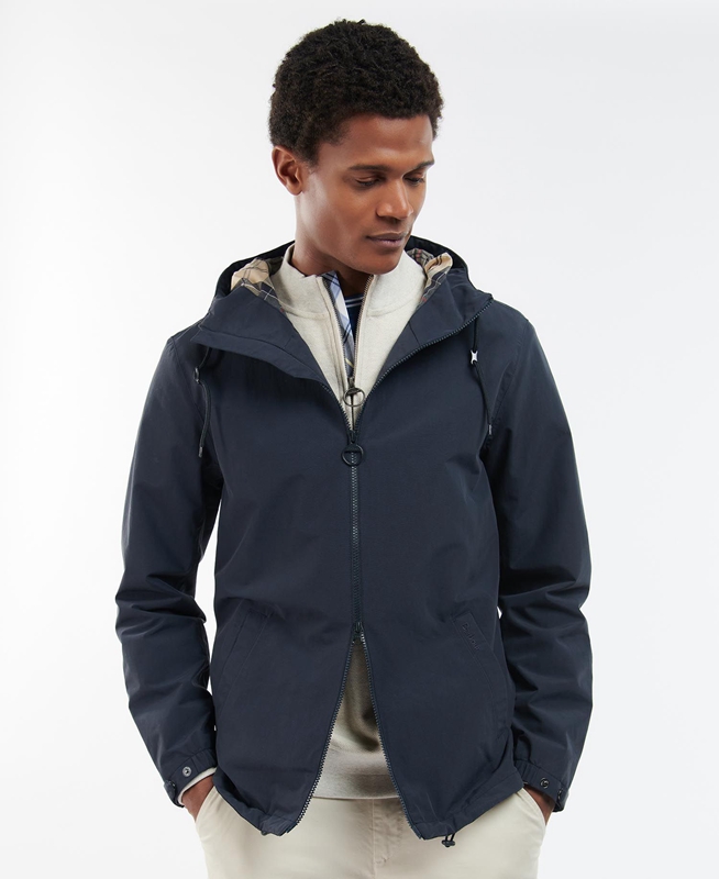 Men's Barbour Dillon Waterproof Jackets Navy | JXBT-65279