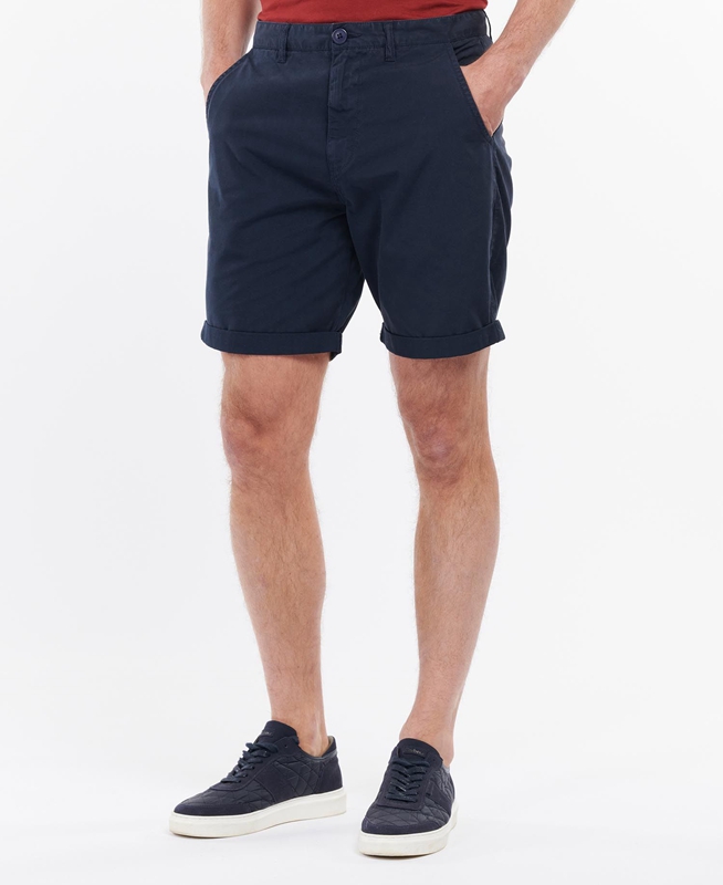 Men's Barbour Glendale Short Pants Navy | ELFX-31860