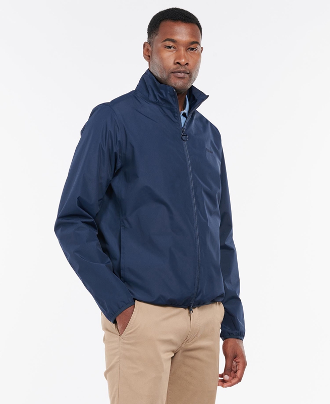 Men's Barbour Korbel Waterproof Jackets Navy | KSNB-89573