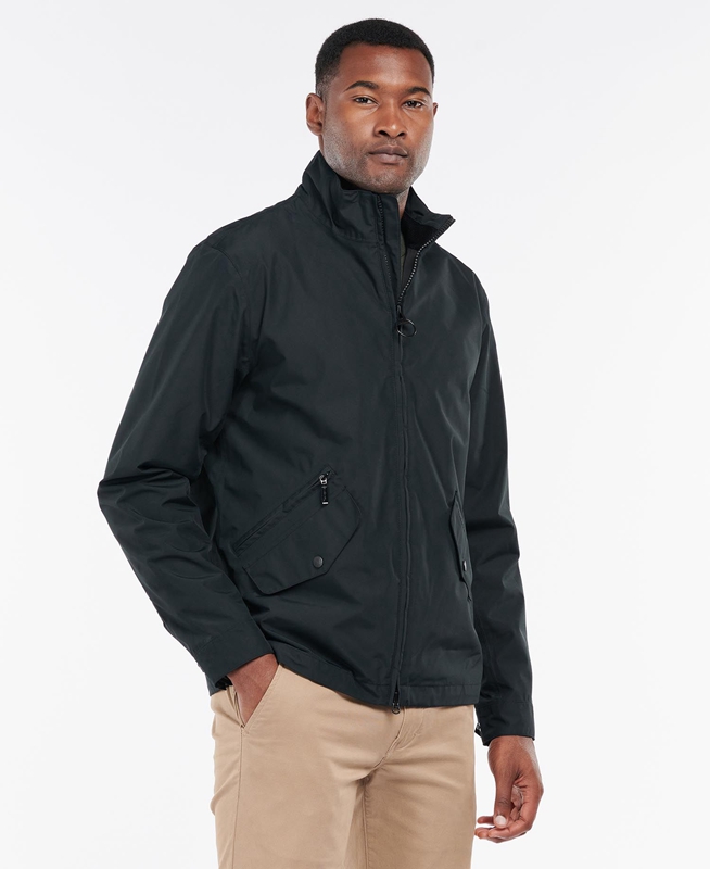 Men's Barbour Summer Chelsea Waterproof Jackets Black | SHML-84579