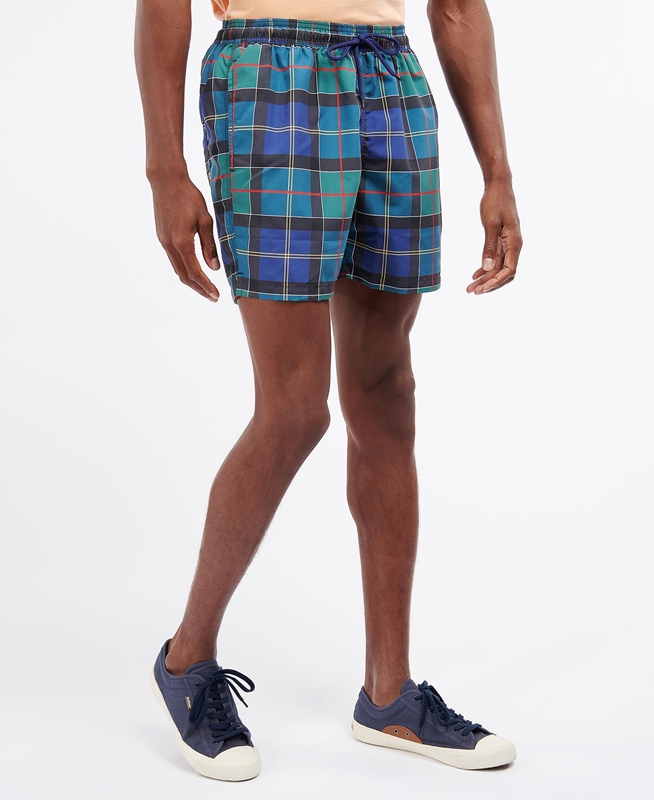 Men's Barbour Tartan Swim Pants Multicolor | LBCP-23950