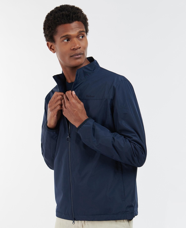 Men's Barbour Unbridge Waterproof Jackets Navy | EHXU-43069