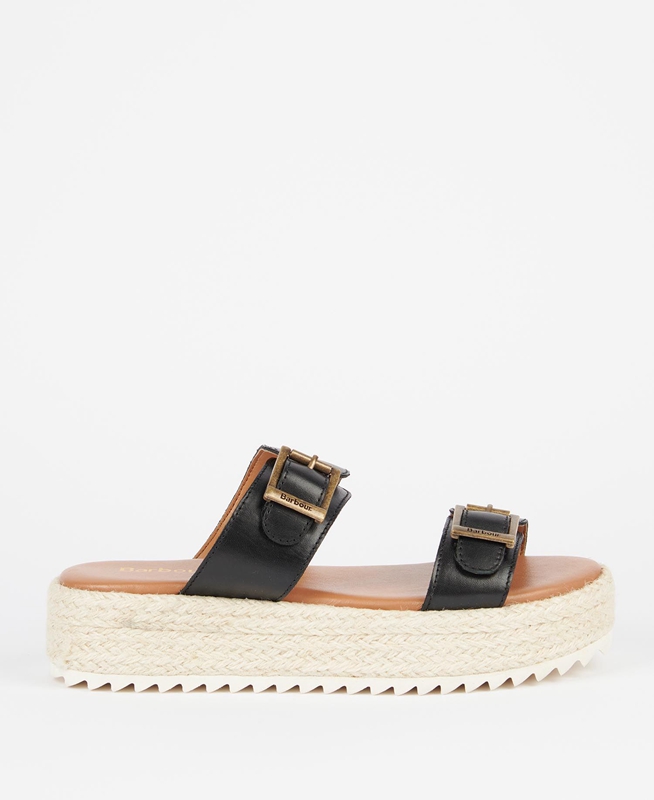 Women's Barbour Amelda Sandals Black | KPSO-42396