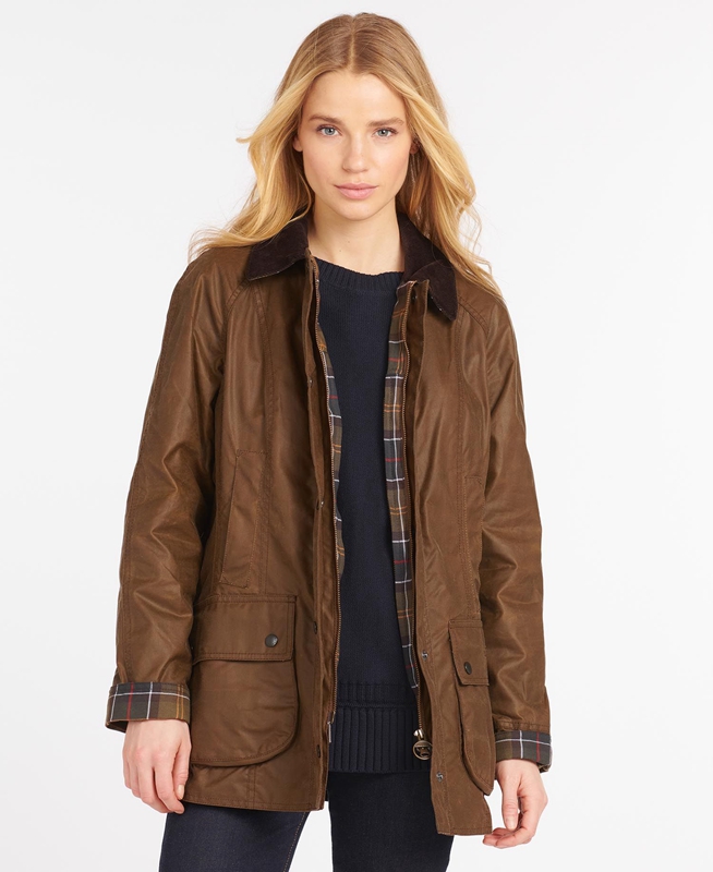 Women's Barbour Beadnell® Waxed Jackets Brown | IEFP-85206