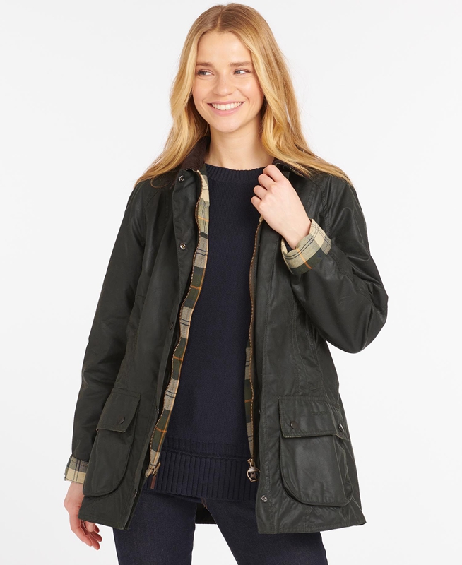 Women's Barbour Beadnell® Waxed Jackets Black | YNDP-70142