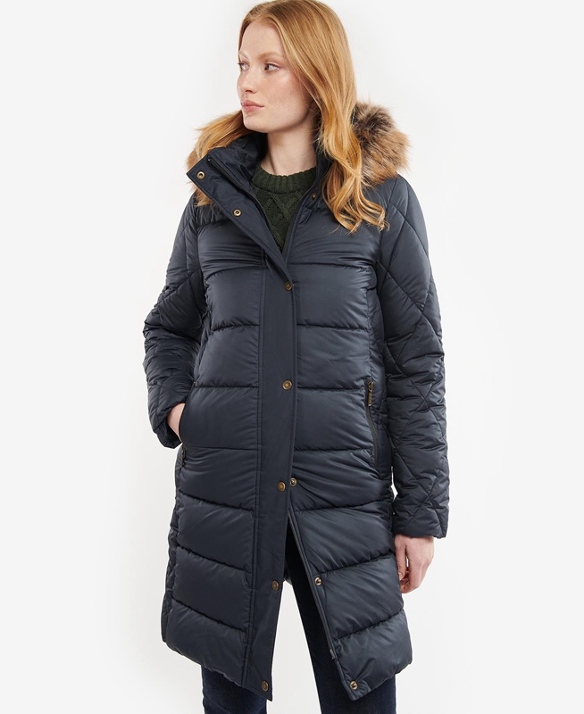 Women's Barbour Daffodil Quilted Jackets Navy | KEAS-50472