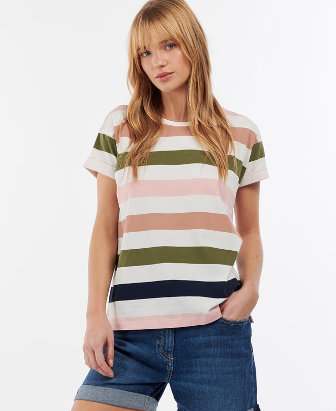 Women's Barbour Lyndale Top T Shirts Multicolor | ZTEK-42156