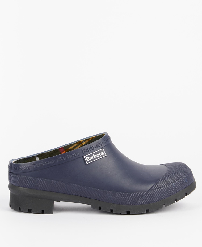 Women's Barbour Quinn Clogs Navy | UZGX-04512