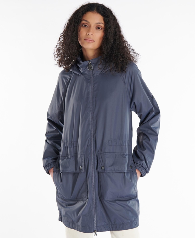 Women's Barbour Sea Daisy Showerproof Casual Jackets Navy | CIQT-97084