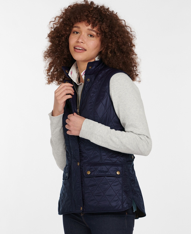 Women's Barbour Weste Wray Vest Blue | KCVZ-47635