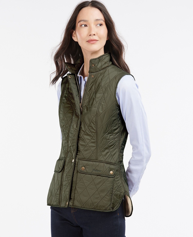 Women's Barbour Weste Wray Vest Green | AWUB-35219