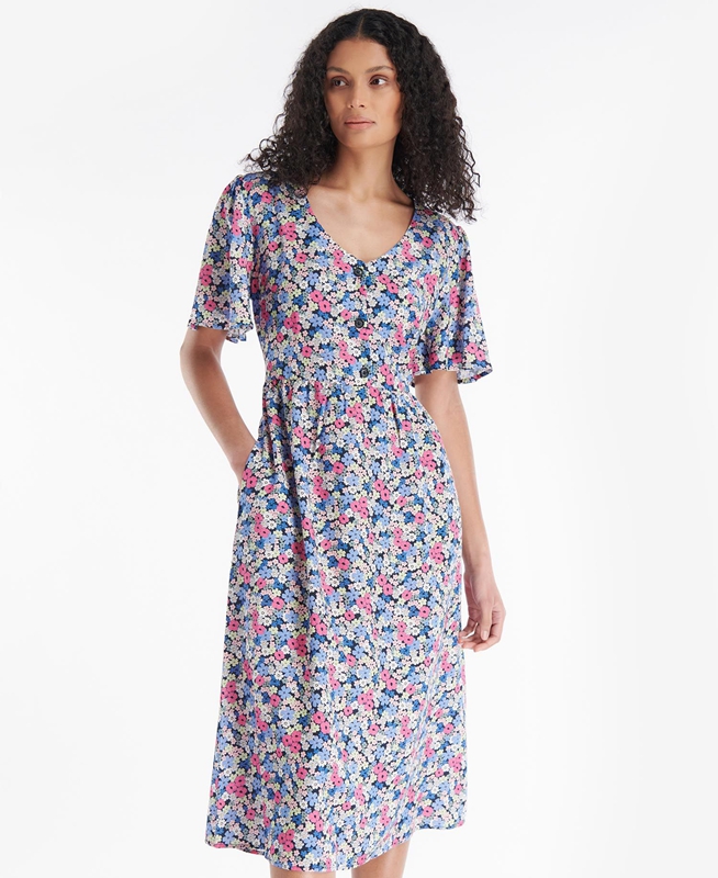 Women's Barbour Willowherb Dress Multicolor | XICD-98321