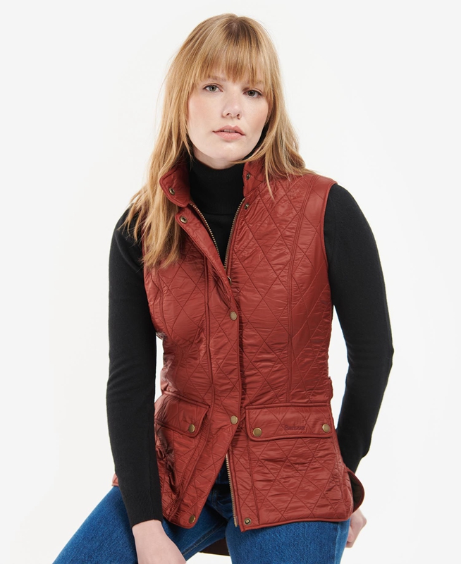 Women's Barbour Wray Vest Red | VNEA-96342