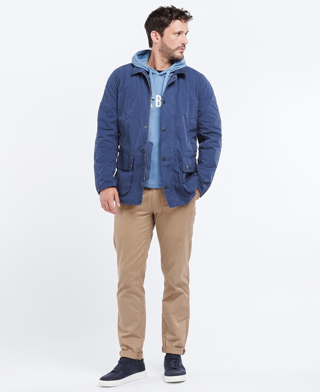 Men's Barbour Ashby Casual Jackets Blue | ULNC-24516