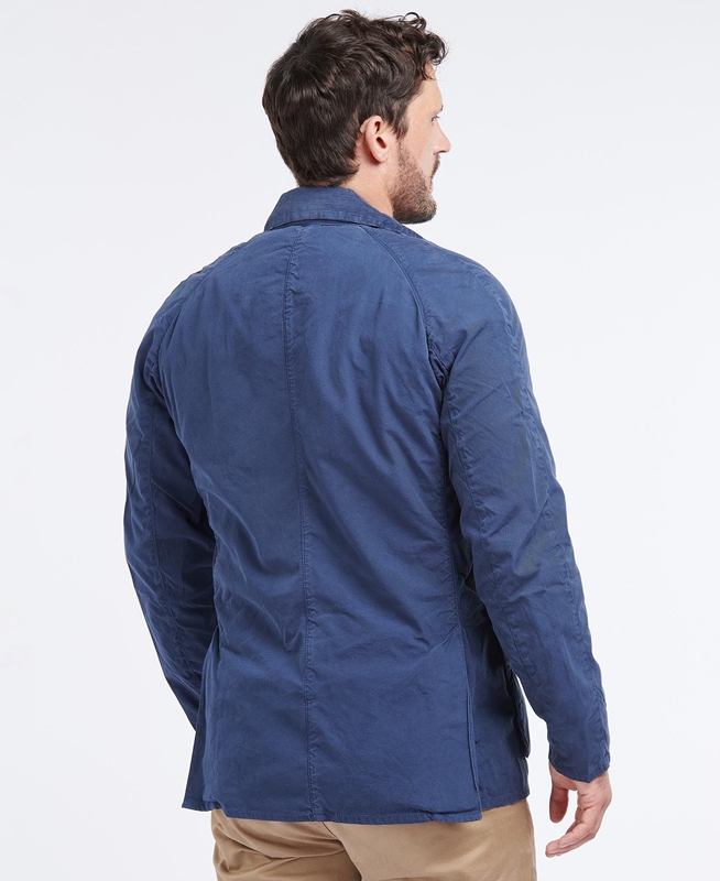 Men's Barbour Ashby Casual Jackets Blue | ULNC-24516