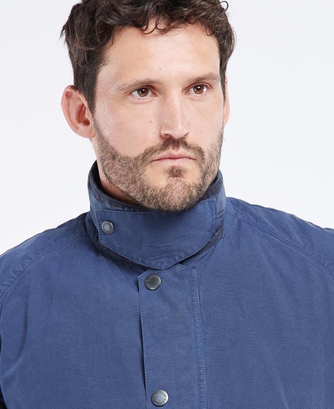 Men's Barbour Ashby Casual Jackets Blue | ULNC-24516