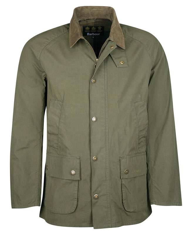 Men's Barbour Ashby Casual Jackets Olive | VXRC-47390