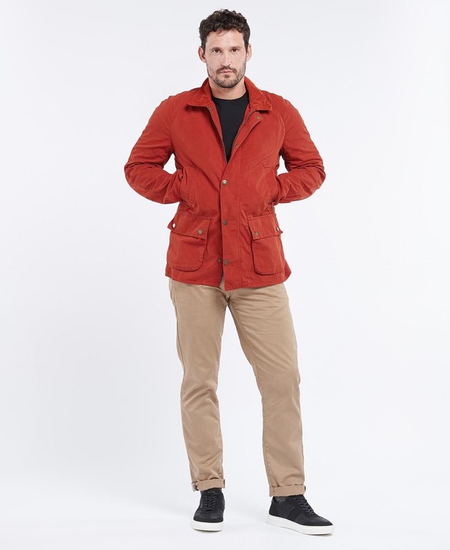 Men's Barbour Ashby Casual Jackets Orange | LFAD-03576