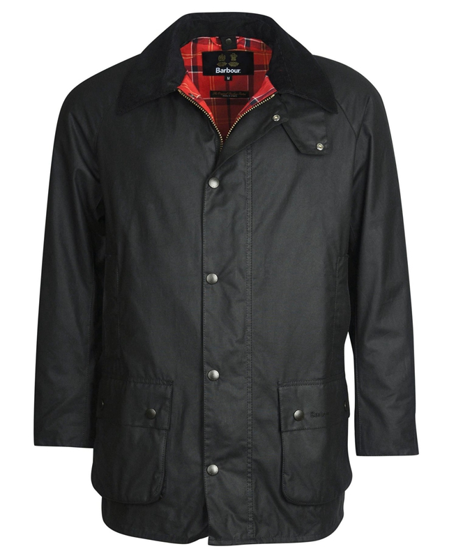 Men's Barbour Beausby Waxed Jackets Black | PTKR-59872