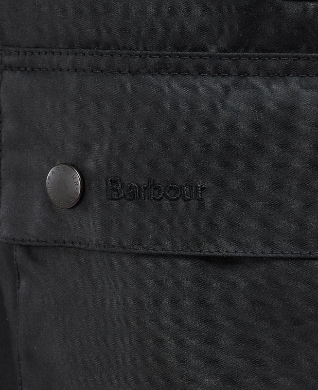 Men's Barbour Beausby Waxed Jackets Black | PTKR-59872