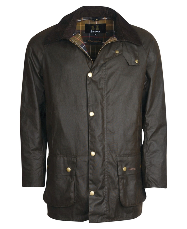 Men's Barbour Beausby Waxed Jackets Olive | KOEU-36028