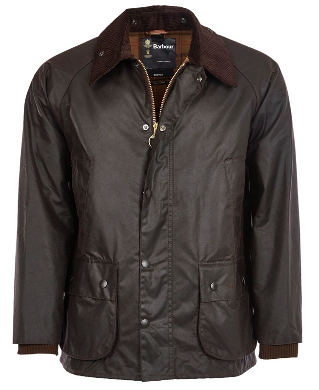 Men's Barbour Bedale® Waxed Jackets Coffee | KXZT-17803