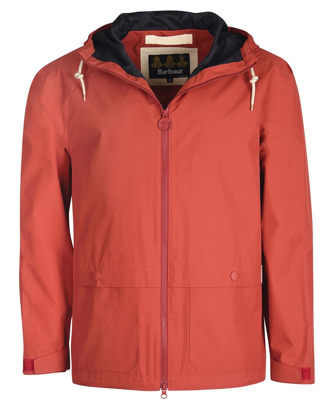 Men's Barbour Begral Showerproof Casual Jackets Red | XDQZ-14370