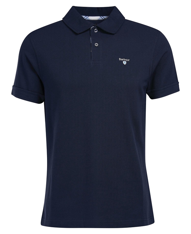 Men's Barbour Birkhill Polo shirts Navy | KSFE-27401