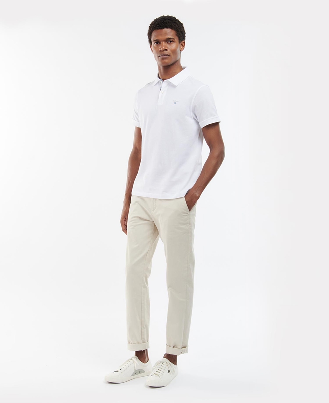 Men's Barbour Birkhill T Shirts White | EYLK-38546