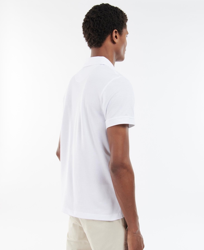 Men's Barbour Birkhill T Shirts White | EYLK-38546