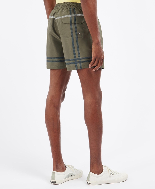 Men's Barbour Blaine Swim Pants Green | MSHK-82430