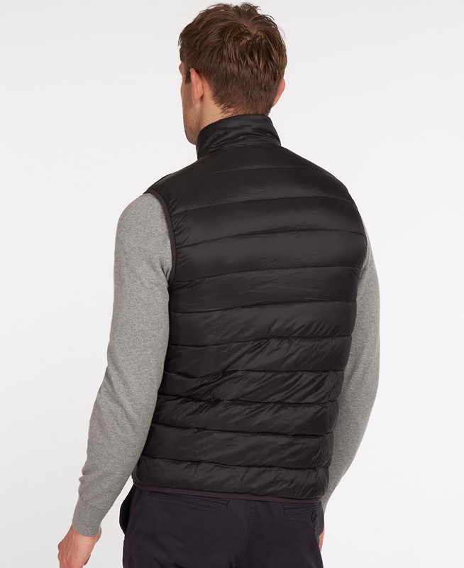 Men's Barbour Bretby Vest Black | FSXE-46025