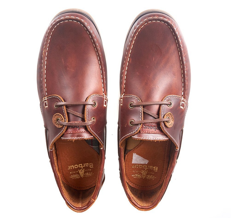 Men's Barbour Capstan Boat Shoes Brown | VIFU-10673