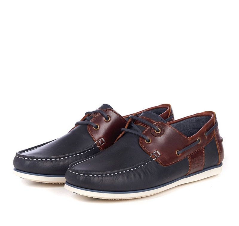 Men's Barbour Capstan Boat Shoes Navy | FUQL-69385