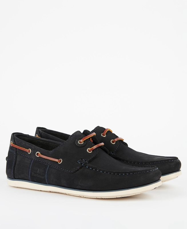 Men's Barbour Capstan Loafers Navy | ORUA-34150