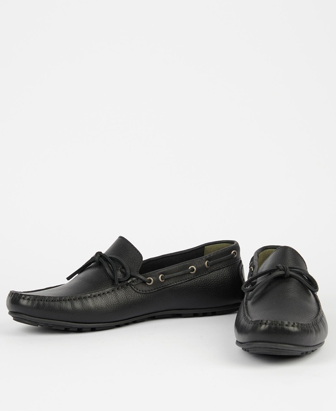 Men's Barbour Clark Loafers Black | SVPO-10278