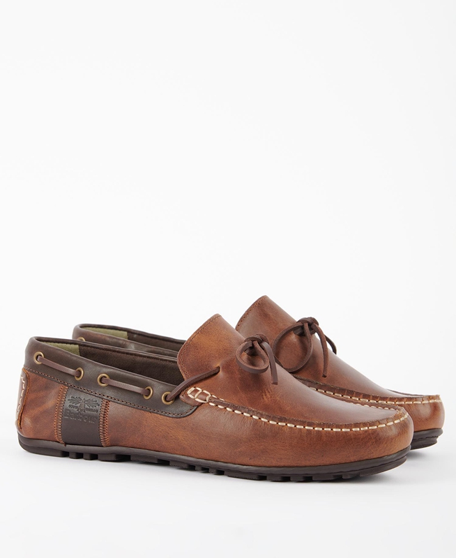 Men's Barbour Clark Loafers Brown | ABZW-16985