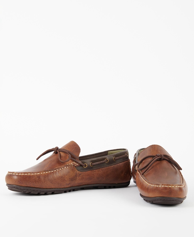 Men's Barbour Clark Loafers Brown | ABZW-16985