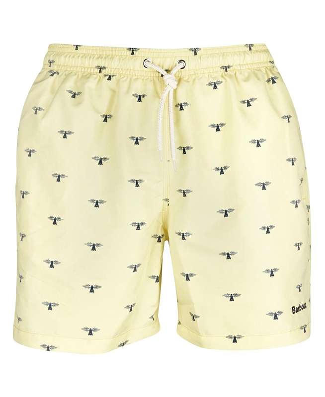 Men's Barbour Coastal Swim Pants Yellow | TQOG-81639