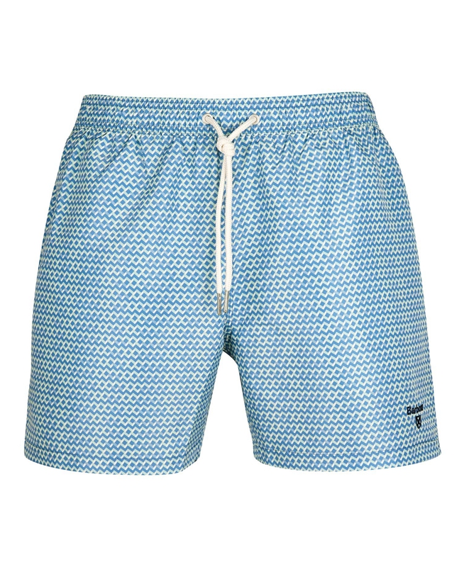 Men's Barbour Diamond Geo Swim Pants Blue | FGBK-27589