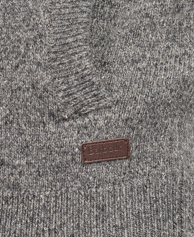 Men's Barbour Essential Cardigan Tisbury Zip Through Sweaters Grey | VHLJ-63950