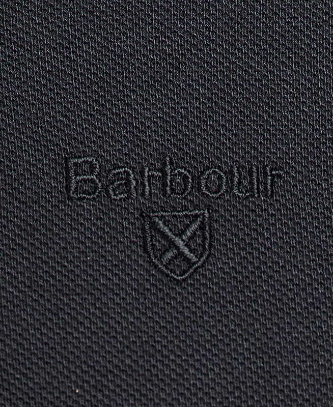 Men's Barbour Essential Langarmshirt Sports Polo shirts Black | RAPZ-60723