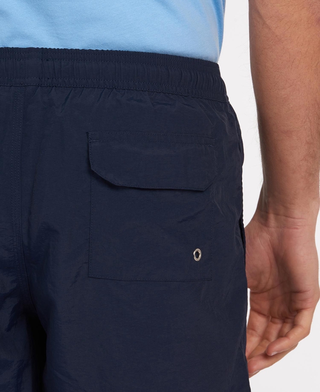 Men's Barbour Essential Logo 5'' Swim Pants Navy | SOYL-94650