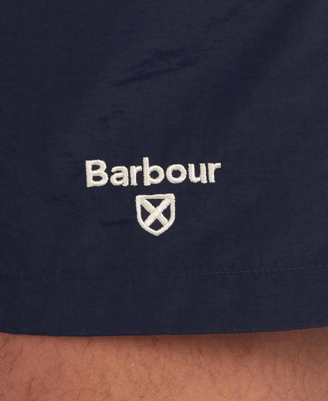 Men's Barbour Essential Logo 5'' Swim Pants Navy | SOYL-94650